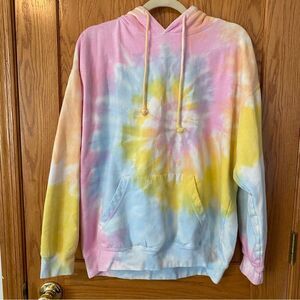 Dye Works Pastel Tie Dye Pullover Hoodie